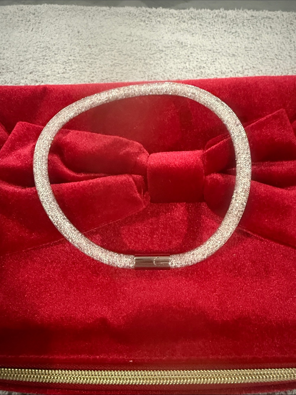 Swarovski Silver Crystal Mesh Necklace
